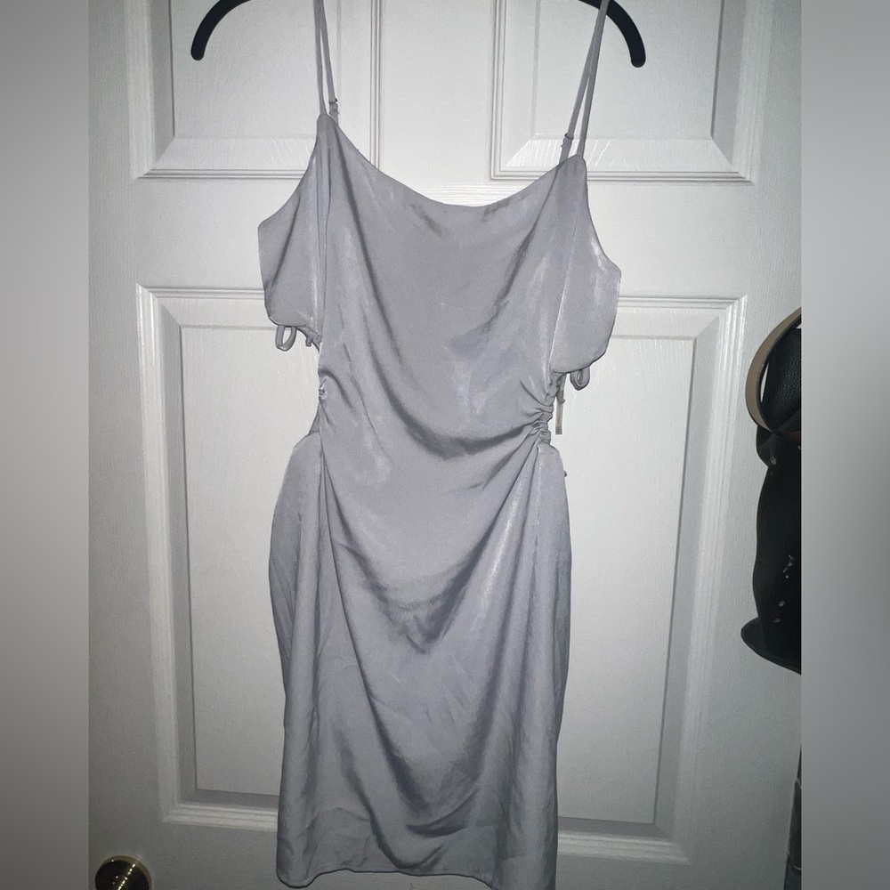 Sexy Silver Cutout Dress